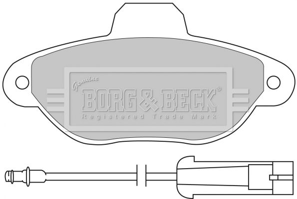 BORG & BECK stabdžių trinkelių rinkinys, diskinis stabdys BBP1059